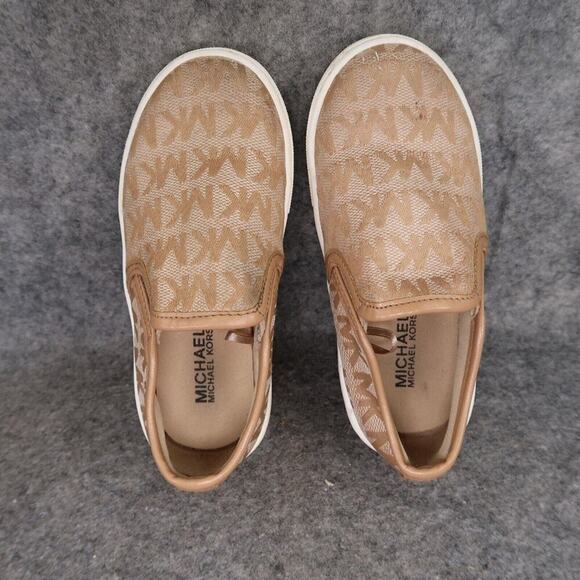 Michael Kors Shoes Toddler 8 Sneaker Slip On Fashion Trainer Logo MK Casual Flat - Picture 7 of 12
